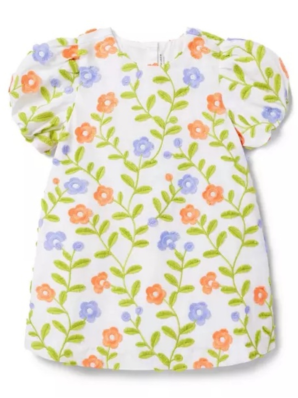 Janie & Jack Embroidered Floral Jacquard Dress